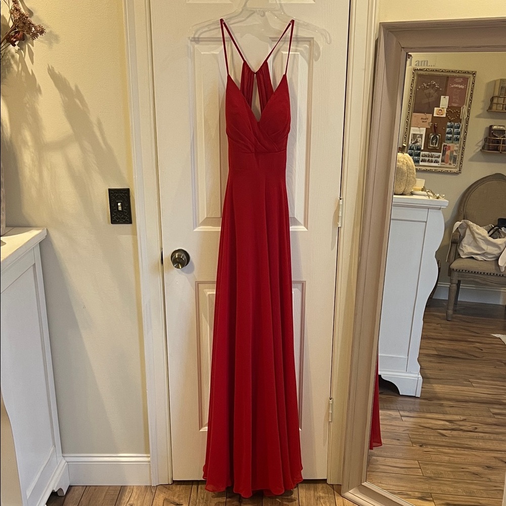 Elegant Red Evening Gown